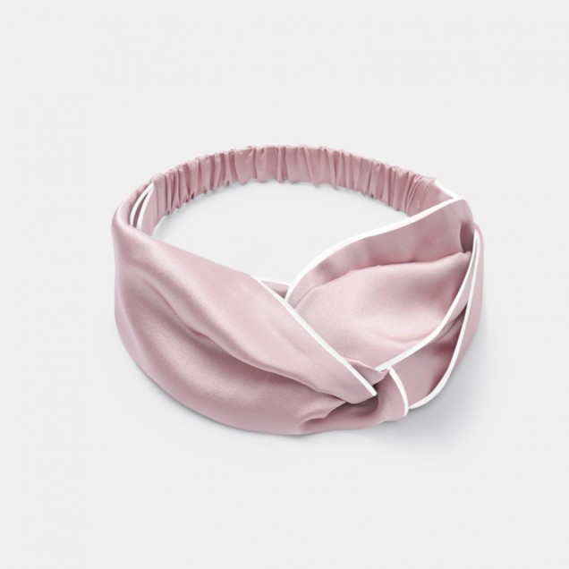 Online Suede Rose & Ivory Silk Headband