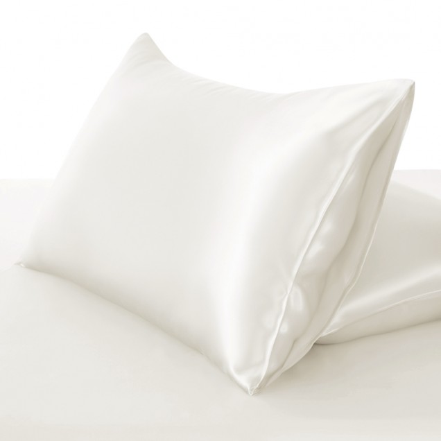 Online Two Piece Silk Gift Set Ivory Pillowcase & Eye Mask