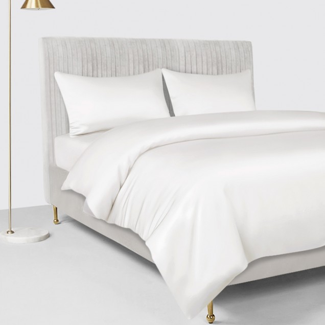 Online White 22 Momme Mulberry Silk Duvet Cover