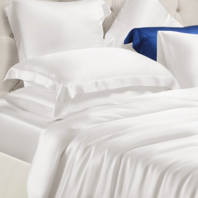 Online White 22 Momme Mulberry Silk Duvet Cover