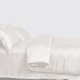 Online White 3 PCS 22 Momme Mulberry Silk Duvet Cover Set