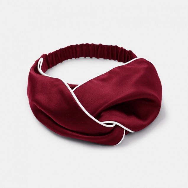 Online Wine & Ivory Silk Headband