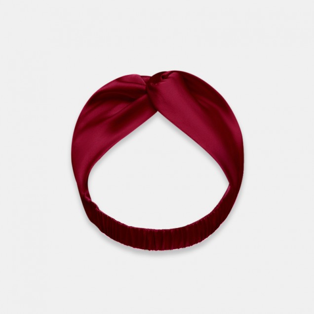 Online Wine Mulberry Silk Headband