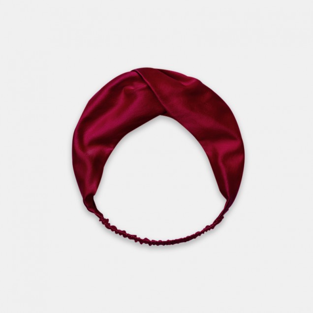 Online Wine Mulberry Silk Headband